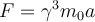 F=\gamma^3m_0a
