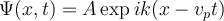 \Psi(x,t)= A\exp ik(x-v_pt)