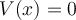V(x)=0